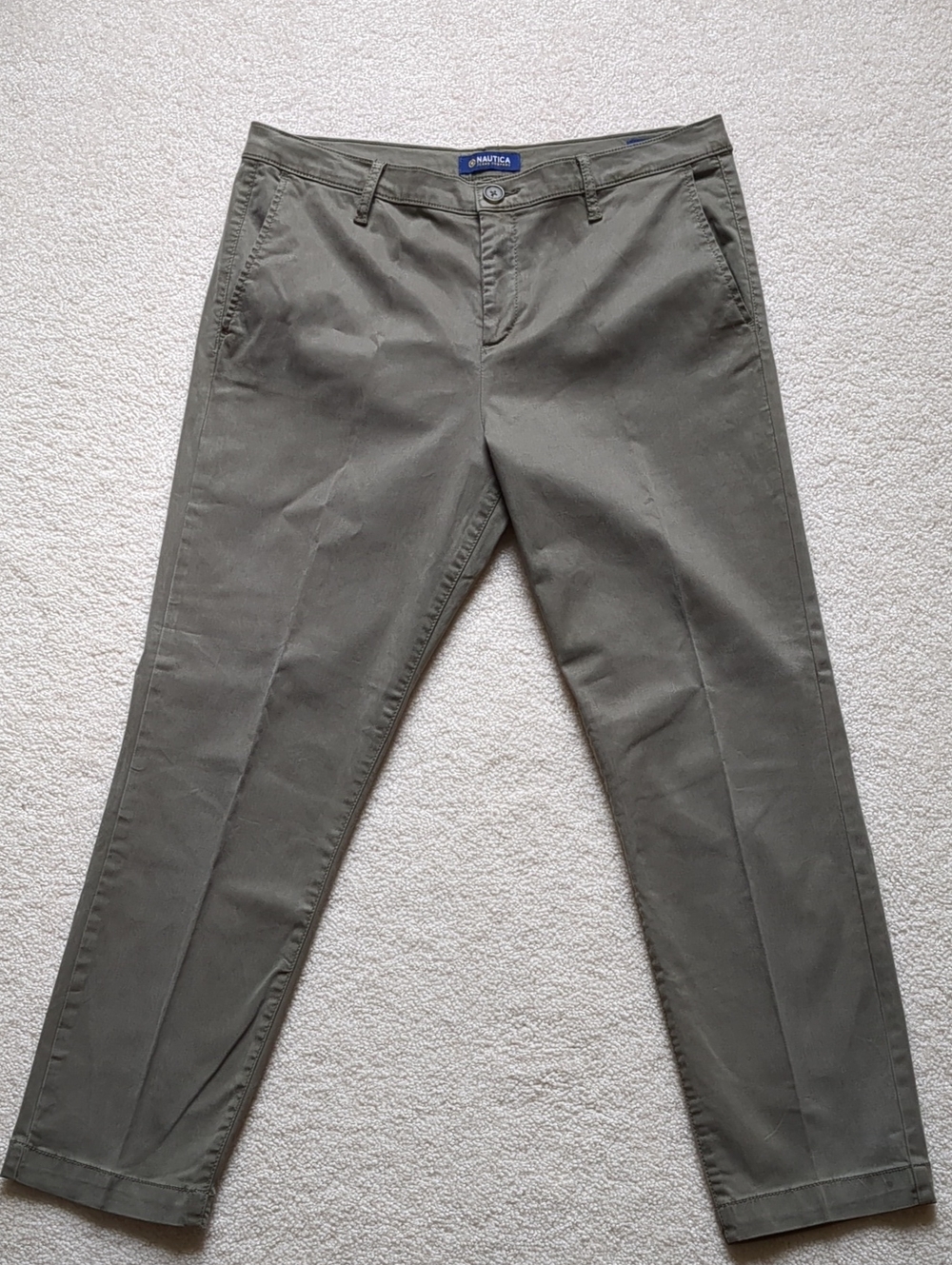 Nautica Olive Green Tencel Ankle Trousers Pants